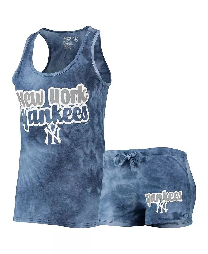 

Женский темно-синий комплект из майки и шорт New York Yankees Billboard Racerback Concepts Sport