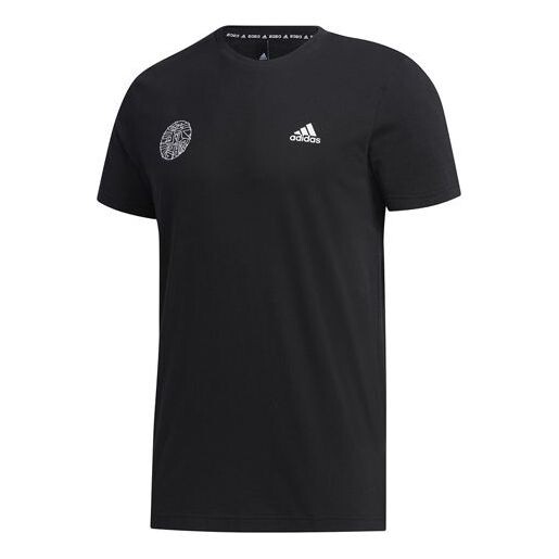 

Футболка alphabet logo printing short sleeve black Adidas, черный