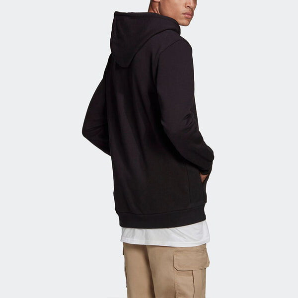 Толстовка adidas originals Casual Sports Gold hooded Pullover Black, черный — фото 4