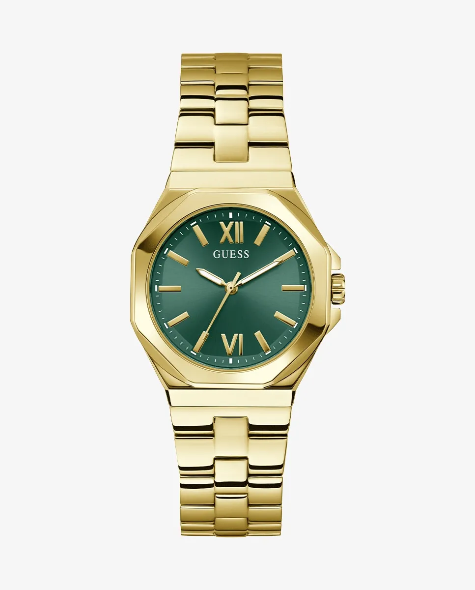 

Женские часы Empress GW0873L2 из стали и золотого ремешка Guess