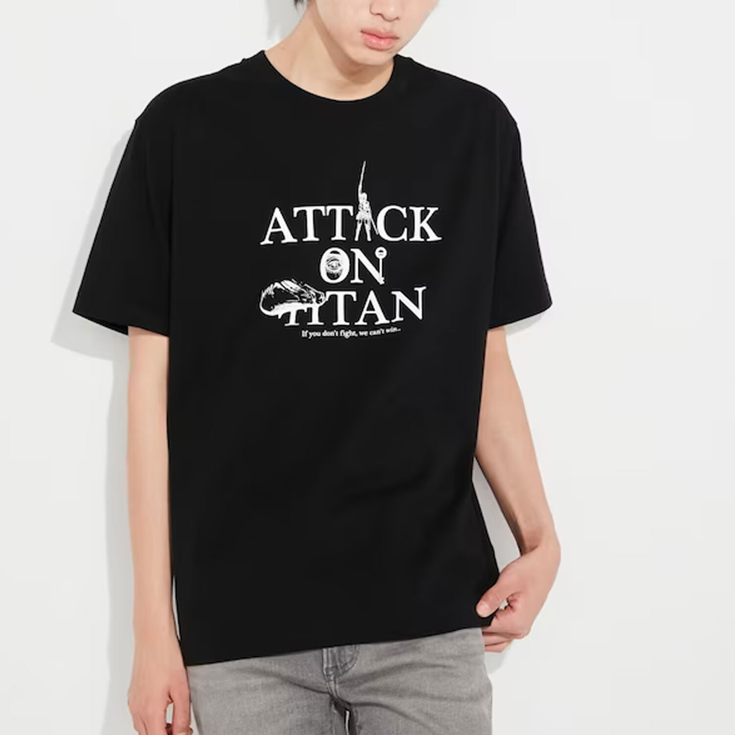 UNIQLO Мужская футболка, цвет Black — фото 2