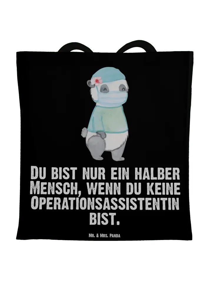 

Сумка для переноски Mr & Mrs Panda Operationsassistentin Herz, черный