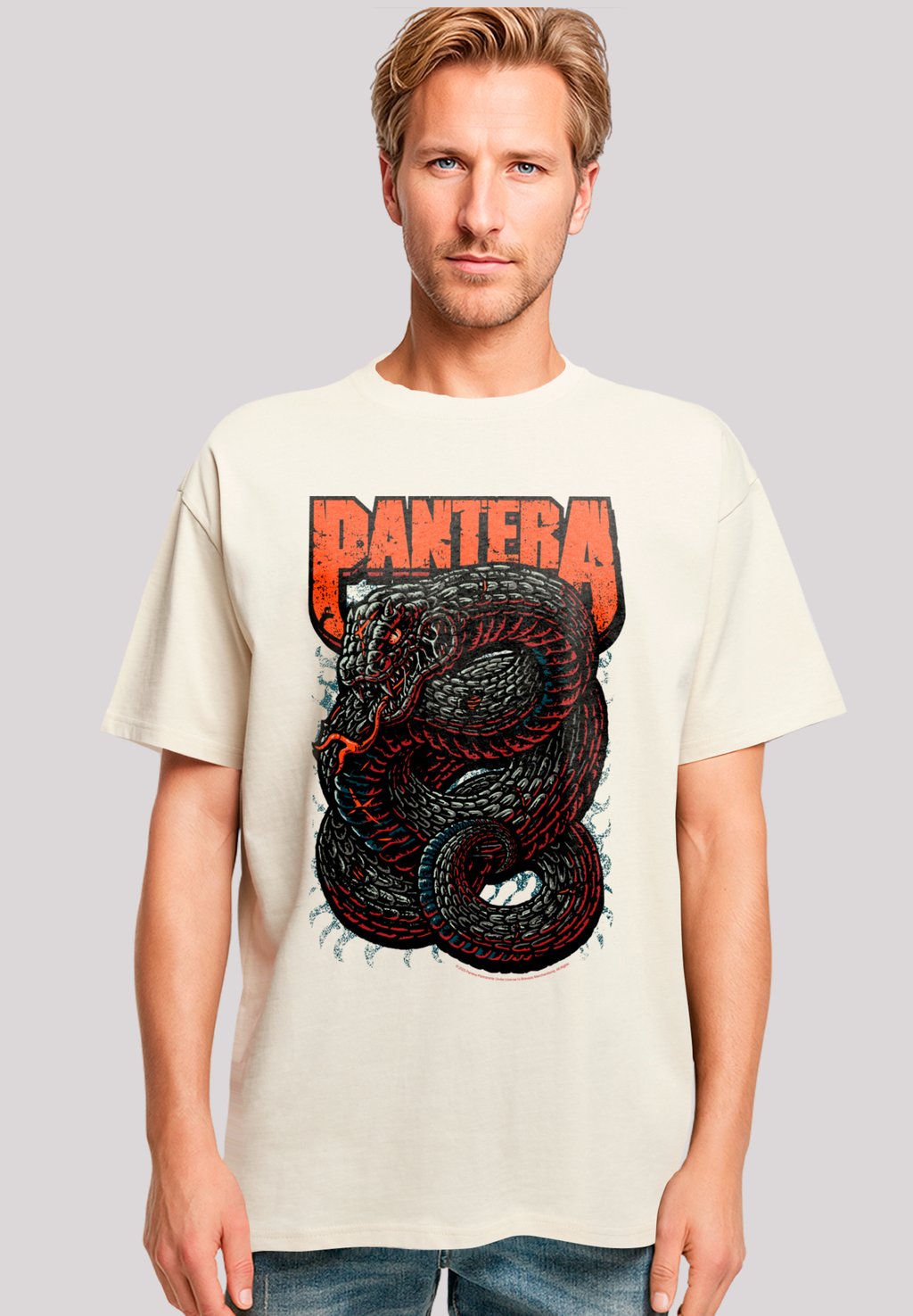 

Футболка с принтом PANTERA VENOMOUS SNAKE F4NT4STIC, песочный