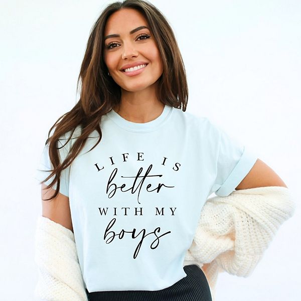 

Футболка Life is better with my boys garment dyed Simply Sage Market, Chambray