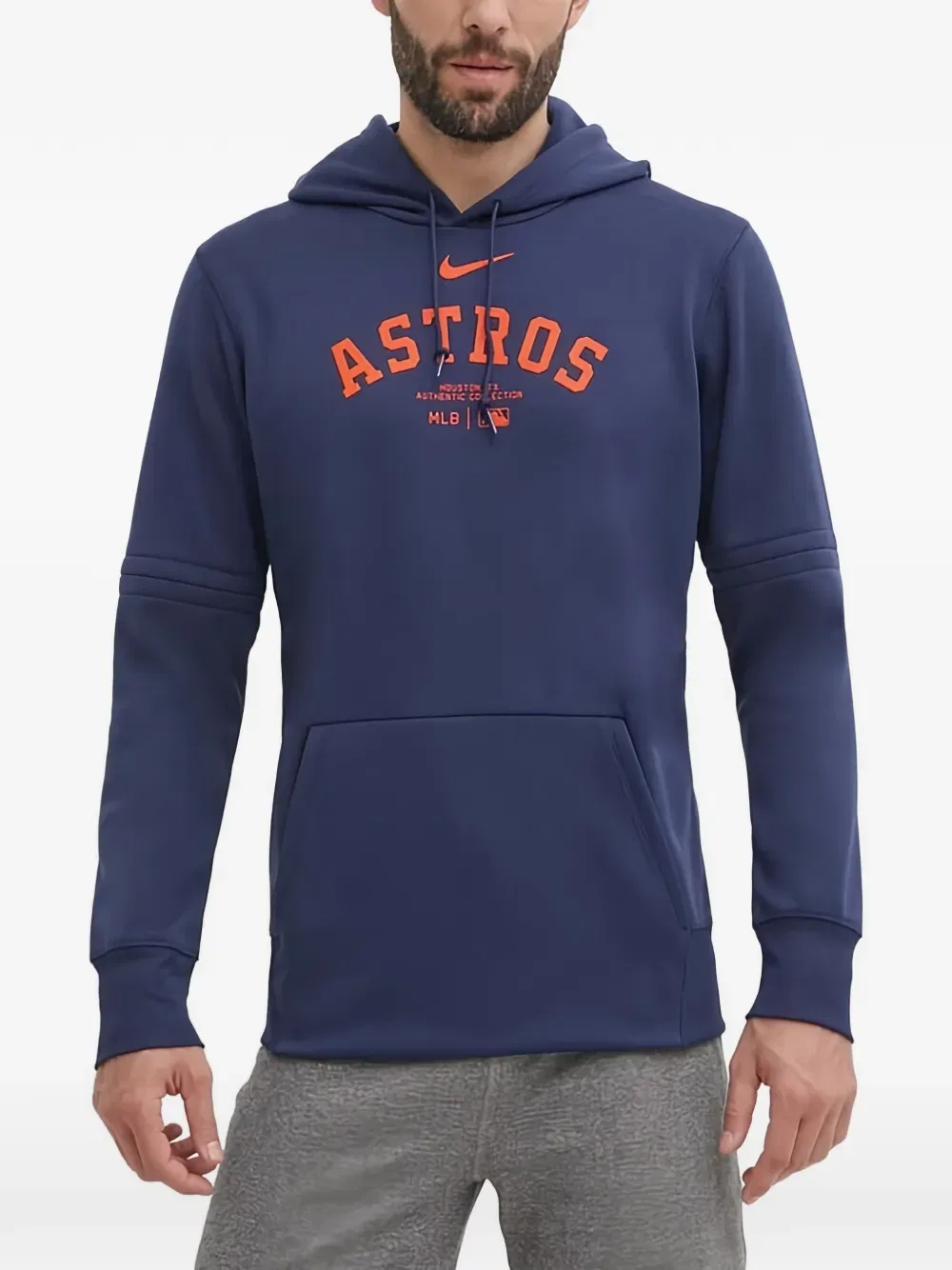Толстовка с капюшоном на шнуровке X Houston Astros Nike, синий