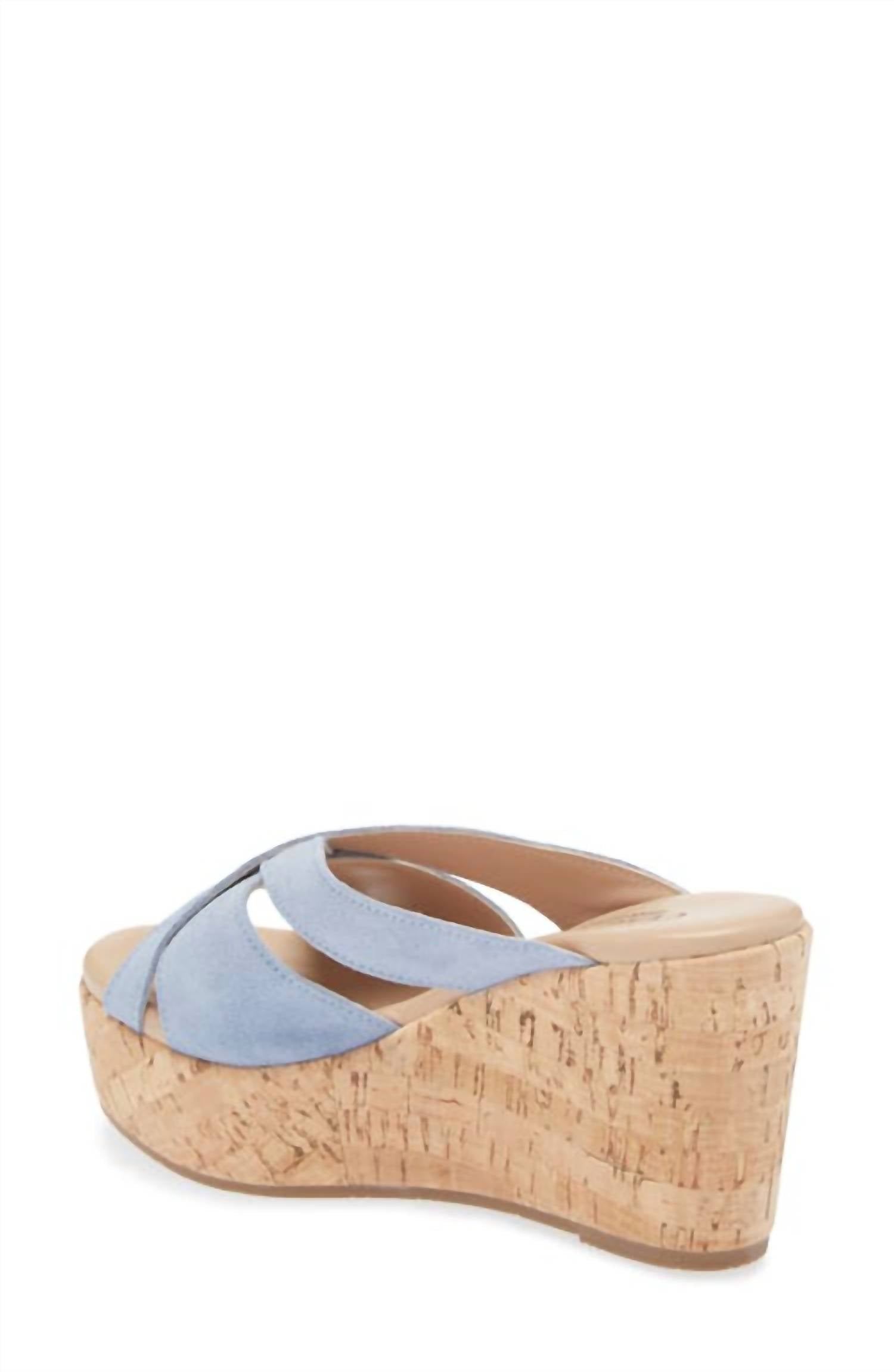 Devon Platform Wedge Sandal In Avio Suede CORDANI, Avio Suede — фото 2