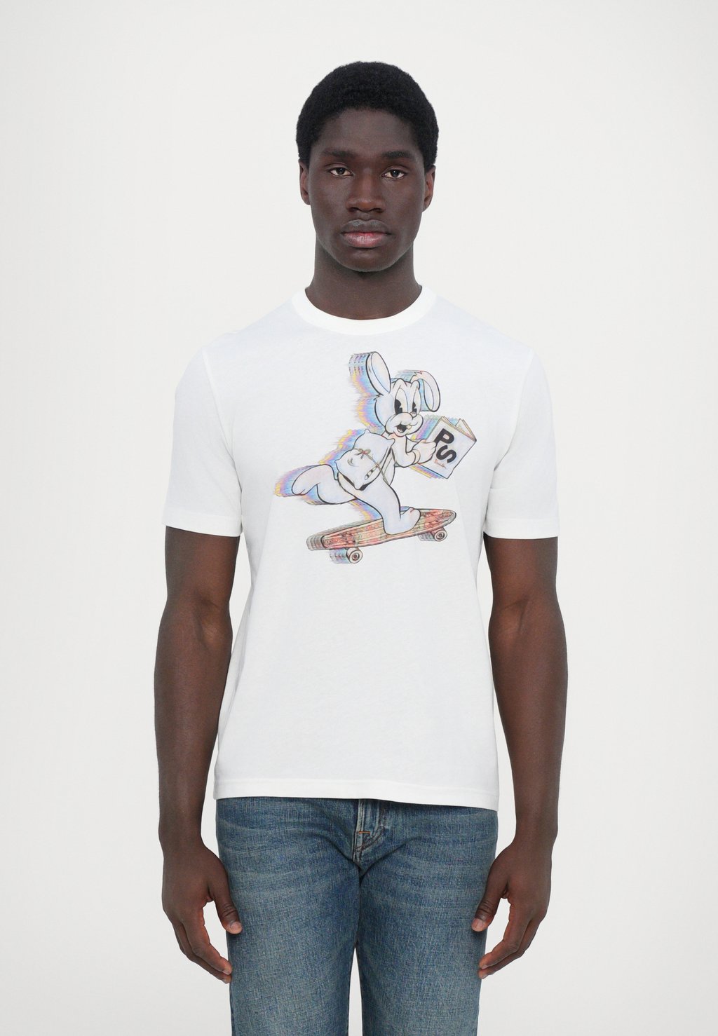 

Рубашка с принтом CASUAL FIT SKATE BUNNY PS Paul Smith, белый