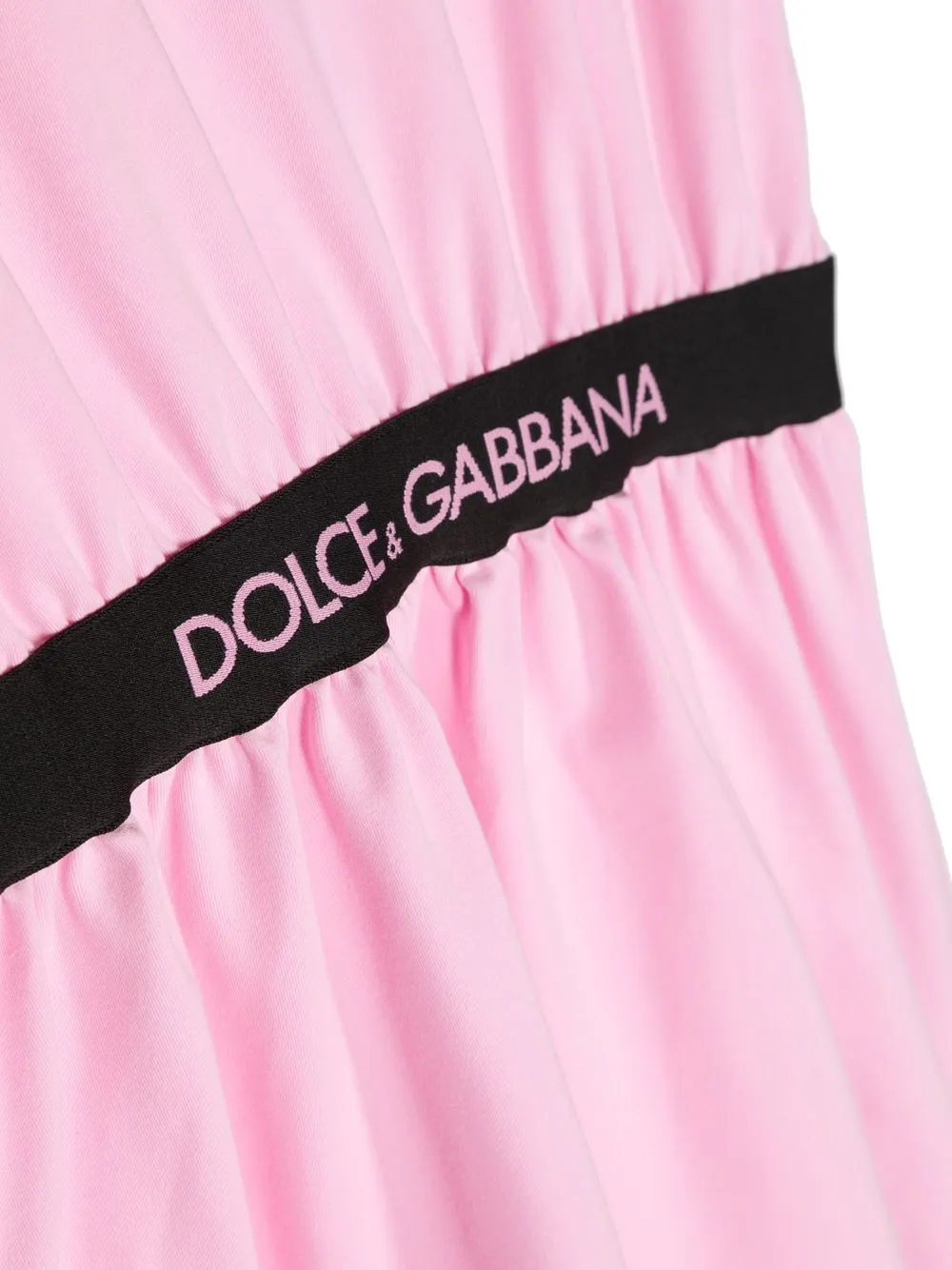 Платье-футболка с логотипом Dolce & Gabbana Kids, розовый — фото 3