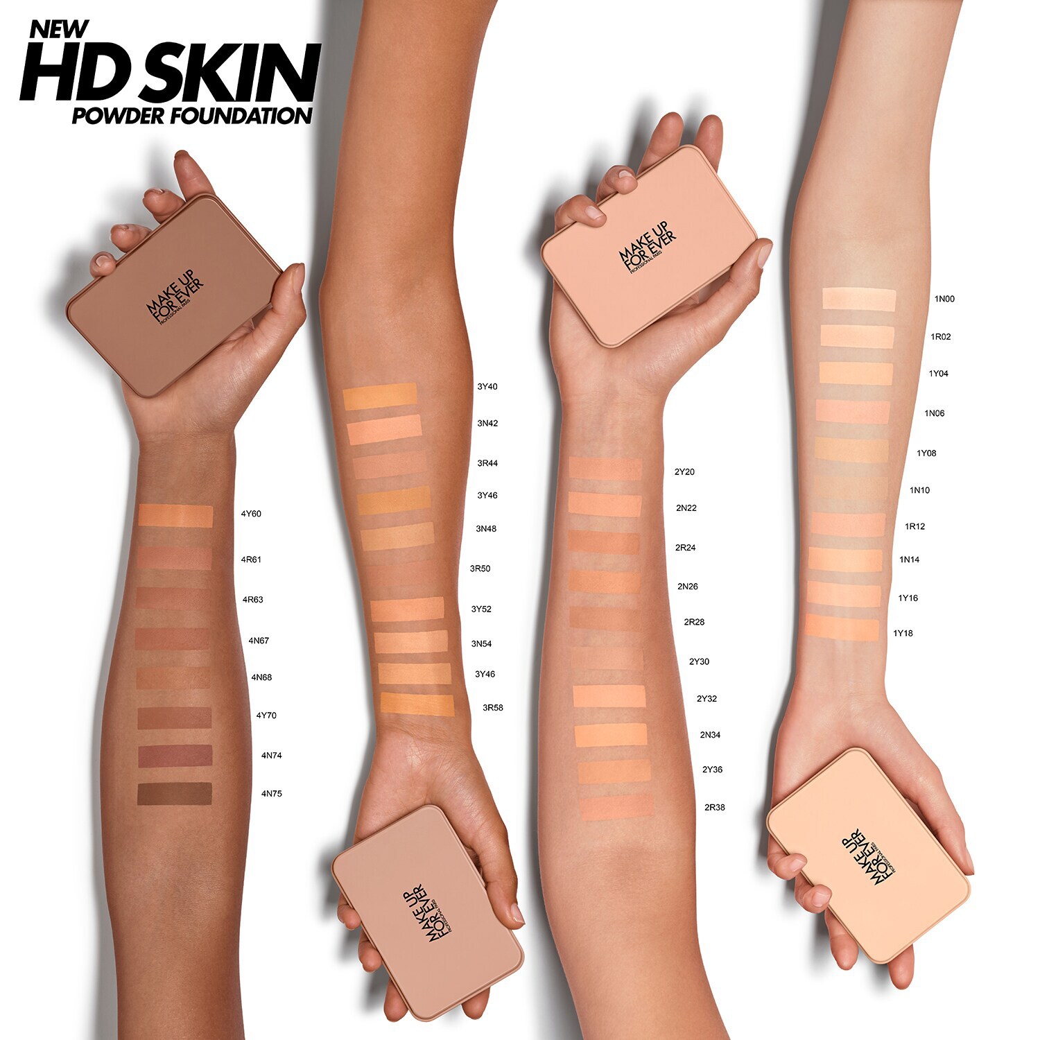 Тональная основа HD Skin Powder Foundation Make Up For Ever, Warm Almond 4Y60 + 11 g — фото 3