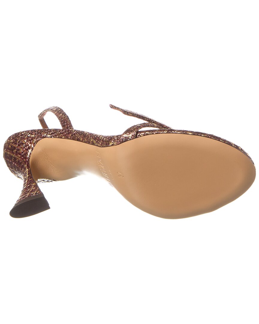 Alexandre Birman Tita Bell 85 сандалии с открытой пяткой, золотой — фото 4