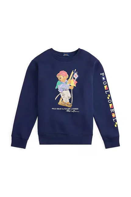Кофта детская из эластичного трикотажа Polo Ralph Lauren, синий