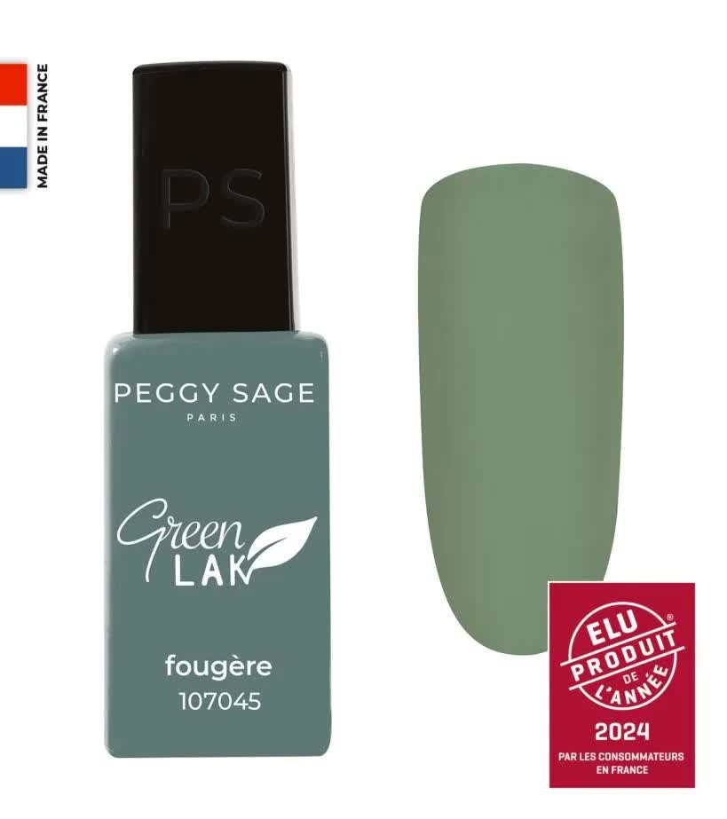 

Зеленый лак для ногтей LAK Fougère Classic UV/LED 10 мл Peggy Sage