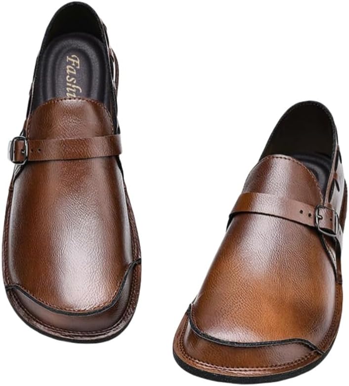 

Мужская обувь для офиса, удобные и стильные повседневные туфли, кожаные мужские туфли большого размера Clolinde, коричневый