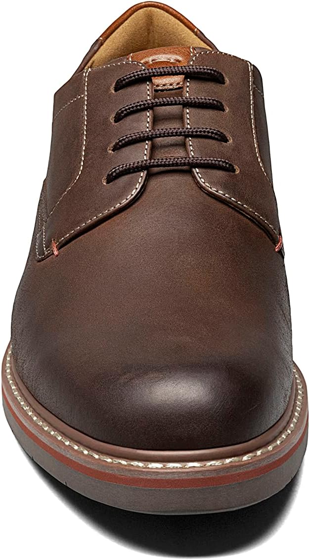 Мужские оксфорды Florsheim Neufeld с простым носком, Brown Crazy Horse — фото 2