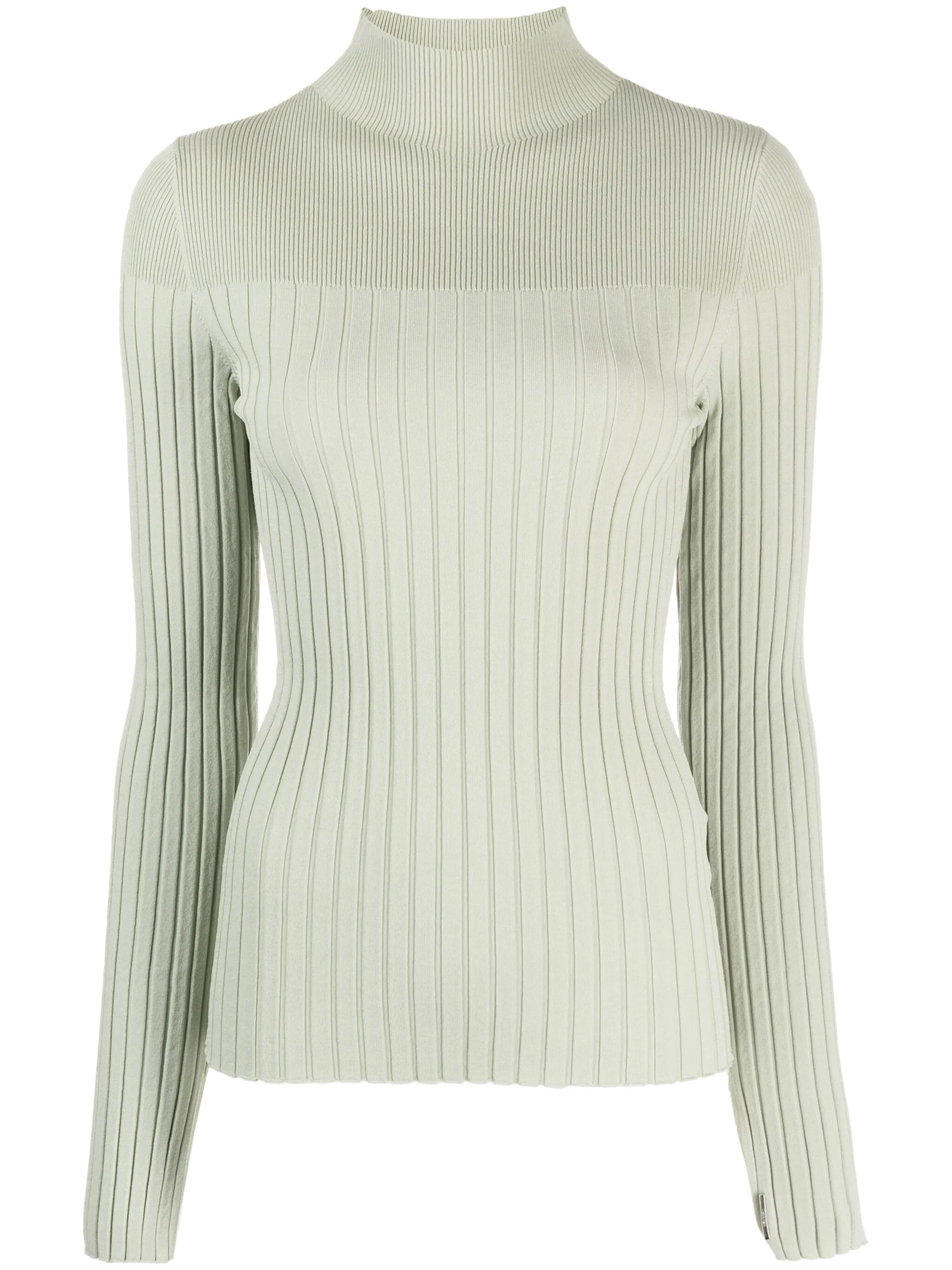 

Топ в рубчик с длинными рукавами Calvin Klein, зеленый