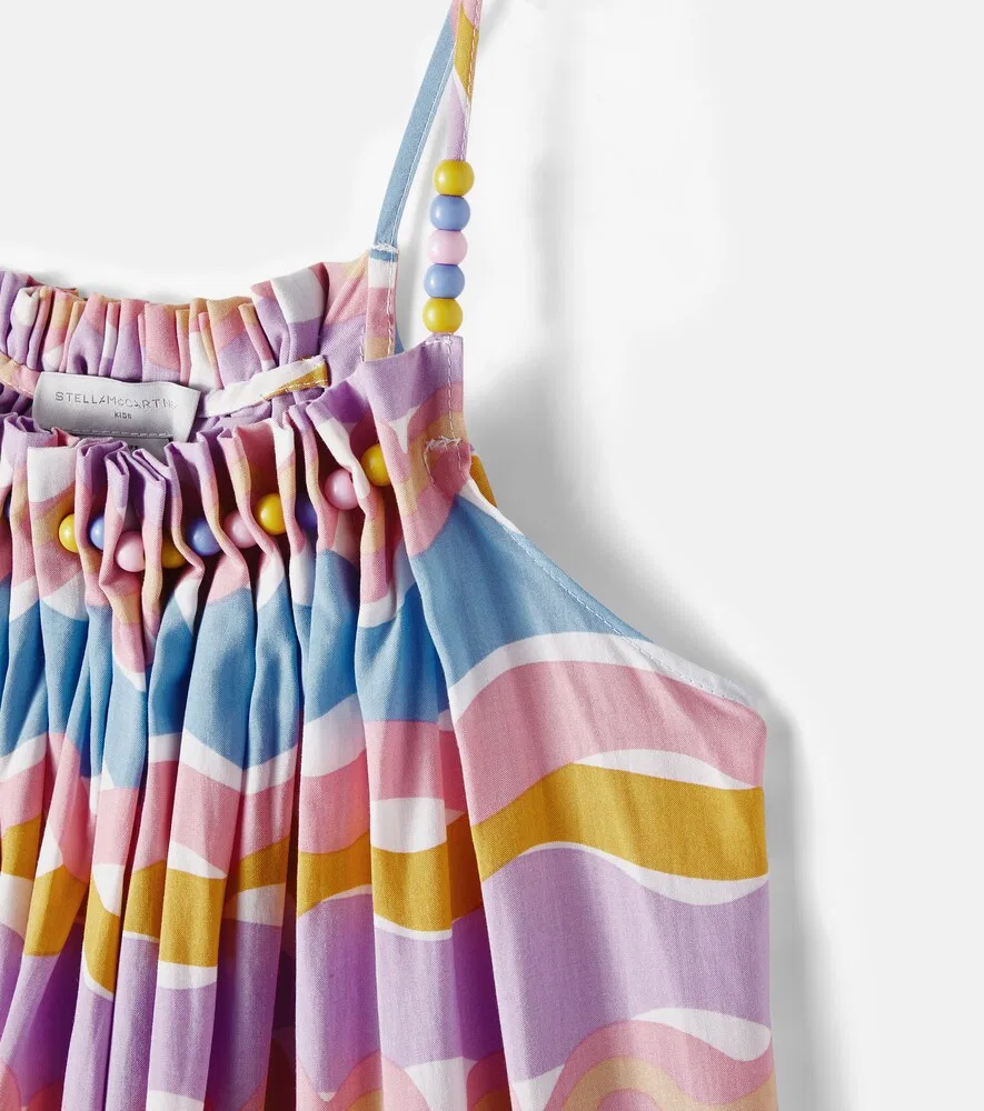 Платье с принтом из бисера Stella McCartney Kids, мультиколор — фото 4