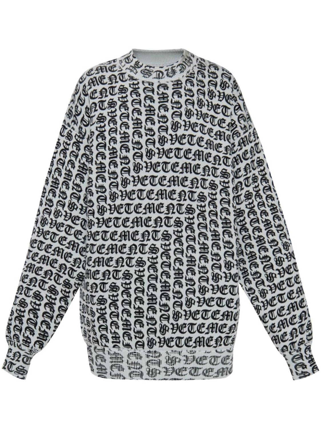 

VETEMENTS свитер с логотипом-интарсией, серый
