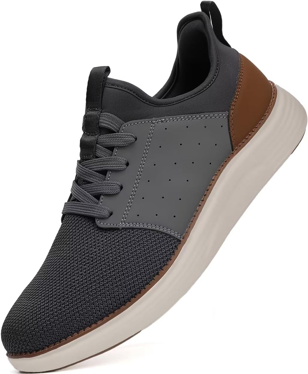 

Мужские повседневные туфли, модные кроссовки, легкие дышащие безшнурковые ходовые и спортивные кроссовки для тренировок и тенниса Yolark, серый