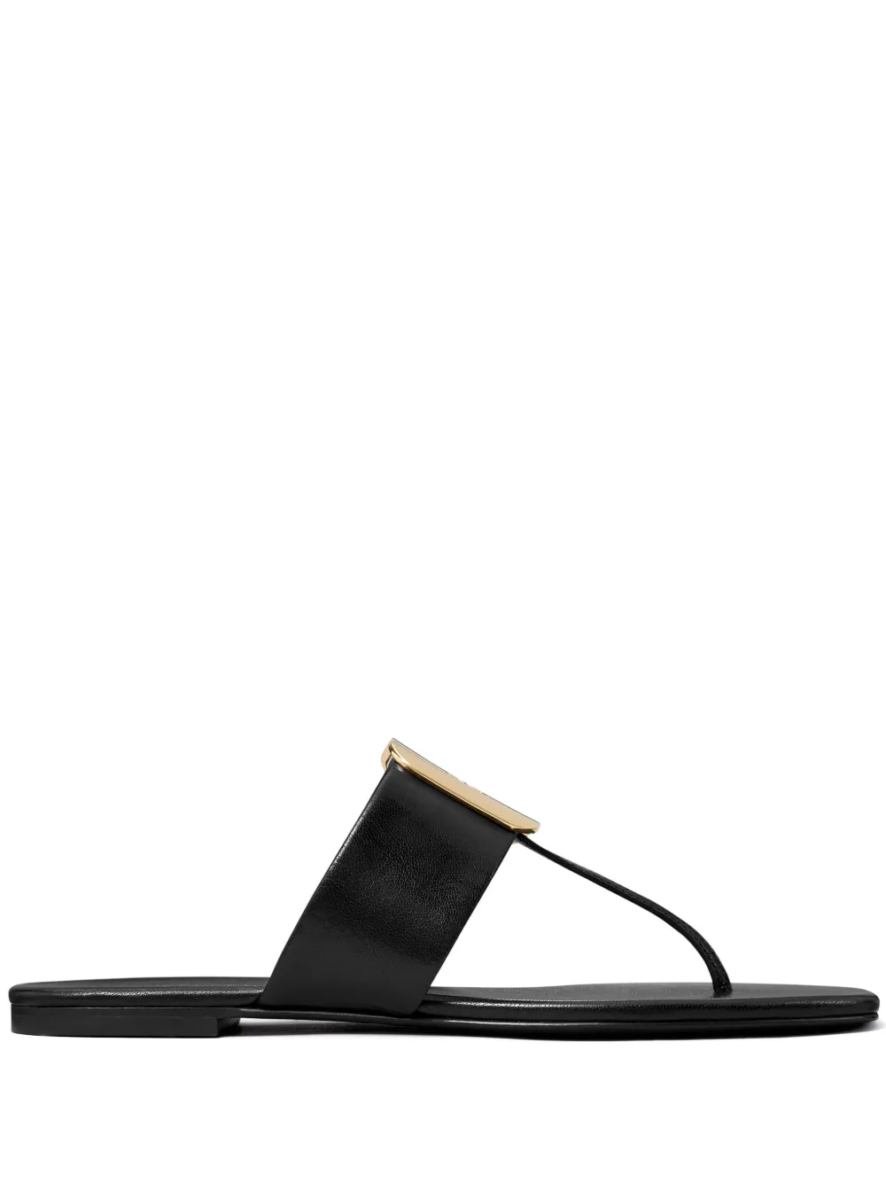 Шлепанцы Georgia с тисненым логотипом Tory Burch, черный