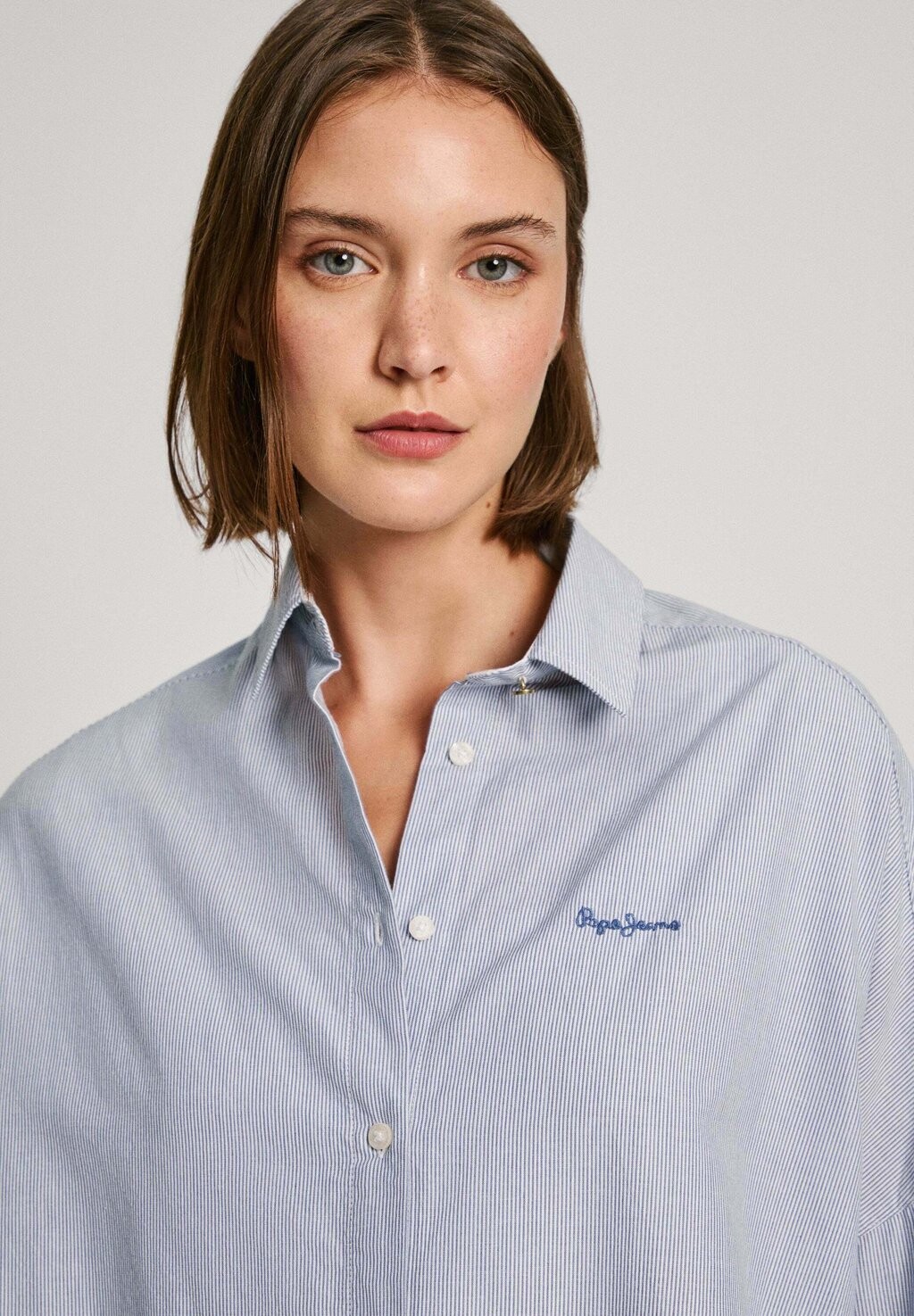 

Блузка на пуговицах PAULAS Pepe Jeans, синий
