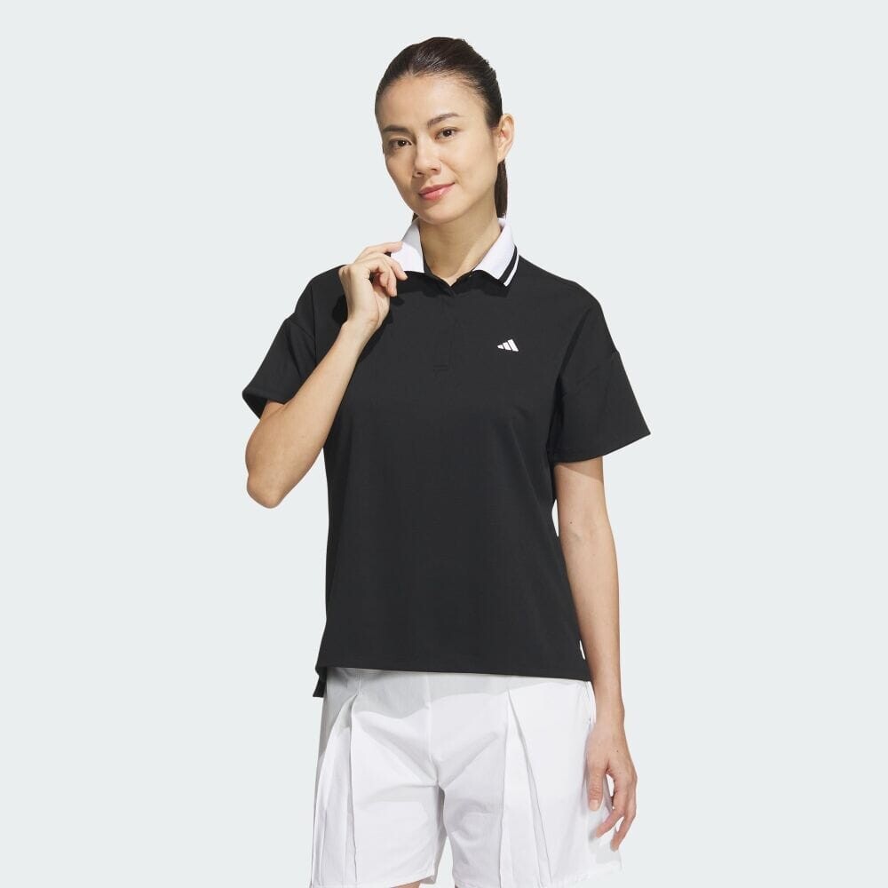 

Поло Adidas Box silhouette mini piqué polo, черный