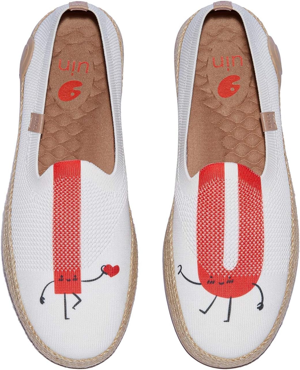Мужские эспадрильи UIN Slip Ons- легкие прогулочные повседневные лоферы, удобные, с ручной росписью, серия Marbella, Marbellaⅱ-will You Say Yes 3