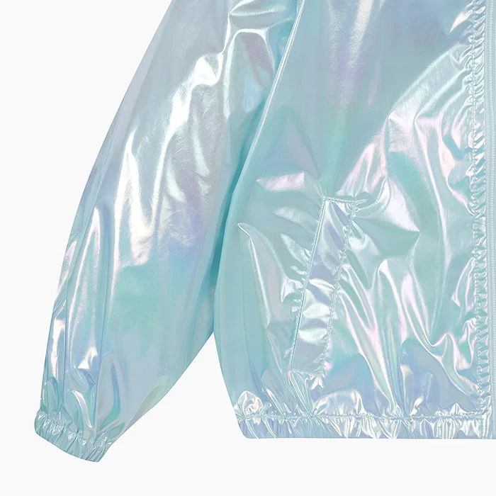 Детская мятная блестящая куртка из синтетической ткани от Benetton Kids — фото 4