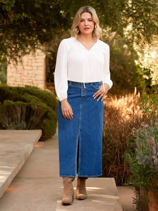 

Блузка Curve Boho с V-образным вырезом Live Unlimited, White