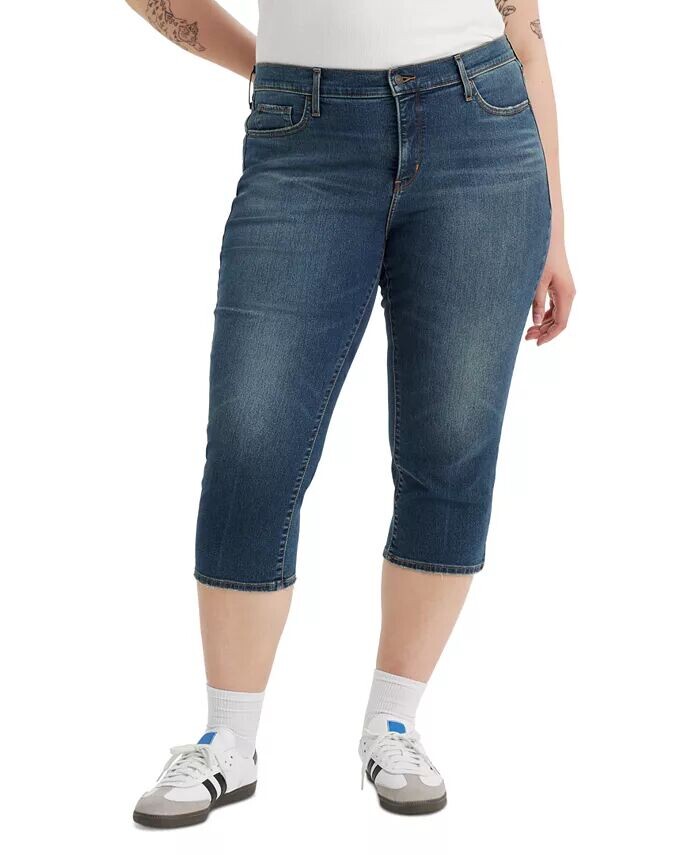 

Модные джинсы-капри скинни размера 311 большого размера Levi's, синий