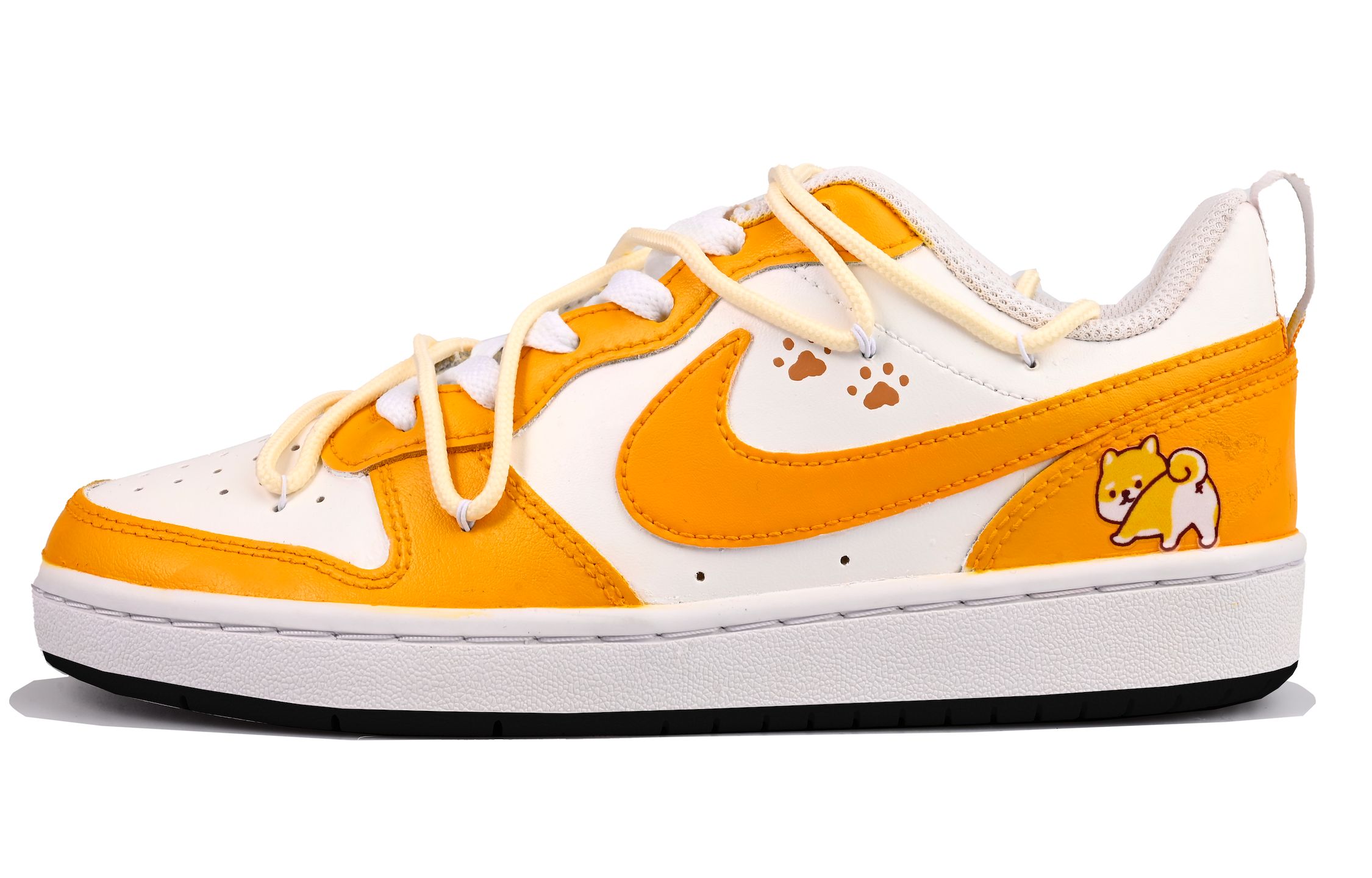 

Court Borough Cute Shiba Inu Vlad, Winter, Healing Synthetic Leather Low top Детские скейтборд кроссовки Nike, оранжевый