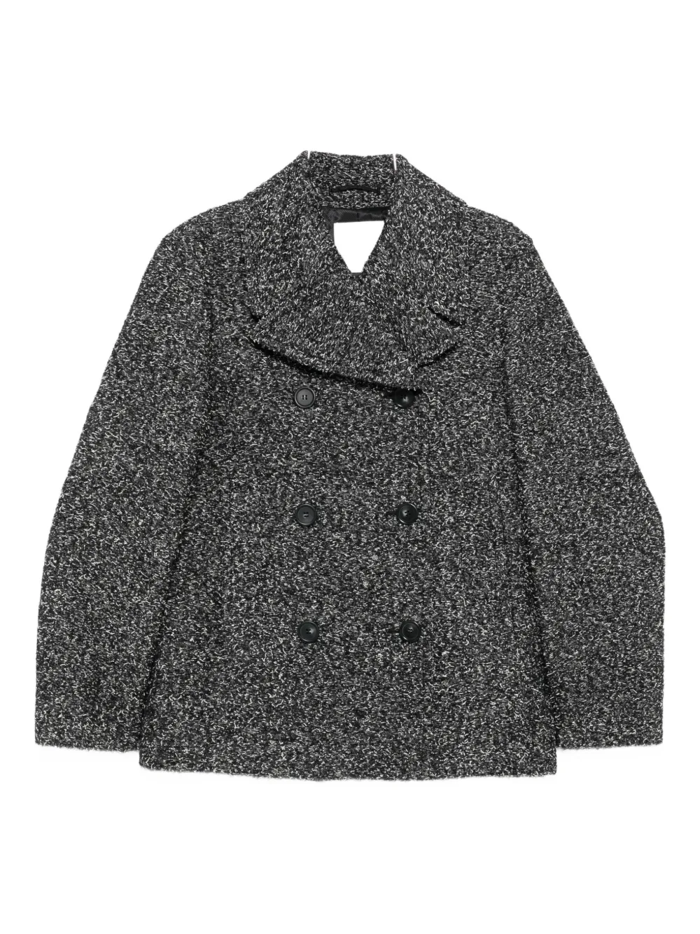 

Двубортное пальто в крапинку SPORTMAX, черный