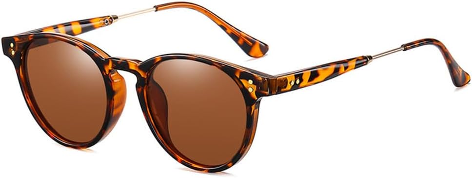 

Модные поляризованные солнцезащитные очки для женщин и мужчин, очки для вождения, оправа TR90, винтажные круглые солнцезащитные очки с защитой от УФ-излучения UV400 и синего света KTUCN, 7