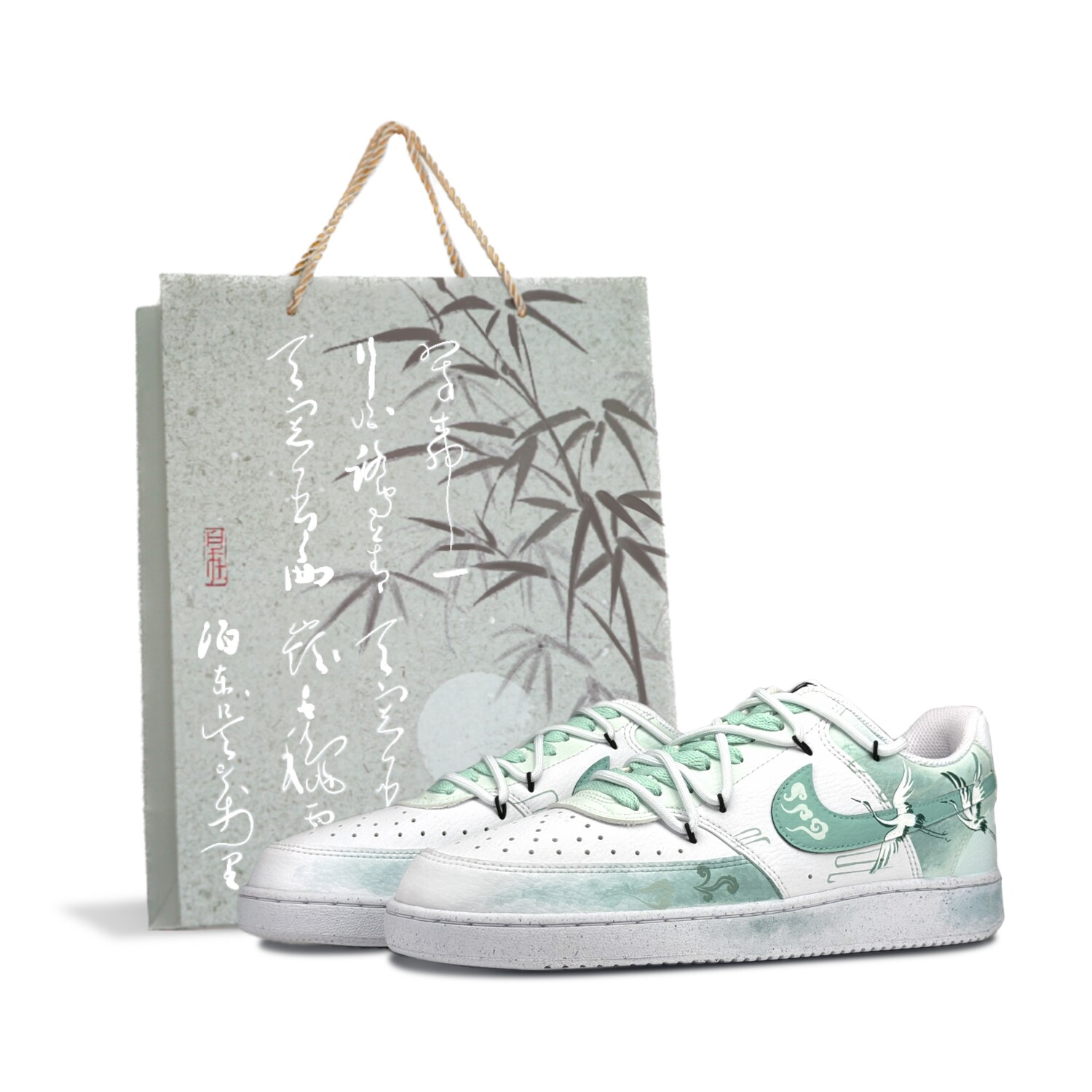 

Кроссовки Nike Court Vision 1 Skateboarding Shoes Unisex Low-top Green/White, светло-зеленый