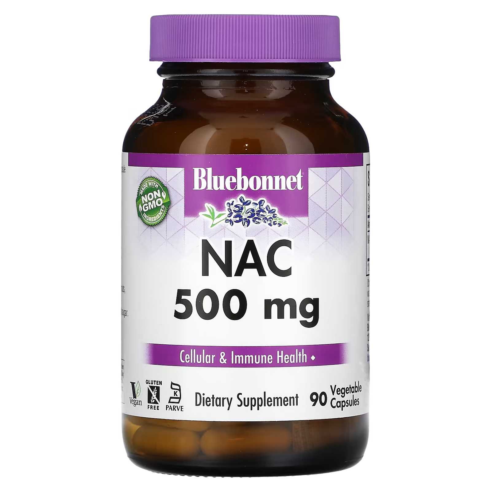 

Добавка Bluebonnet Nutrition NAC без глютена, 90 капсул