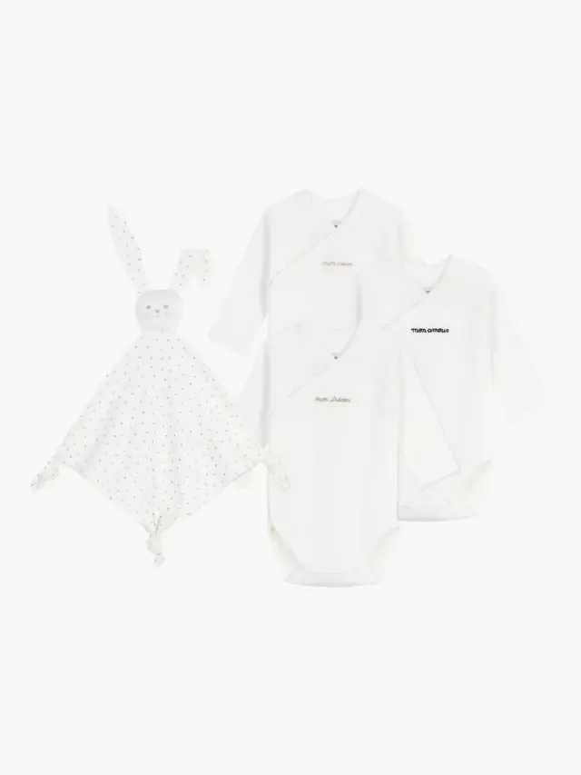 Подарочный набор из хлопкового боди для малышки Petit Bateau