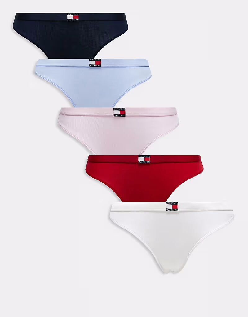 

Комплект из 5 пар стрингов-флагов Tommy Hilfiger белого/красного/розового/синего/темно-синего цветов