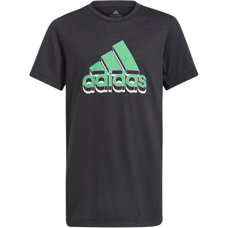 Футболка школьная Adidas, черная — фото 2