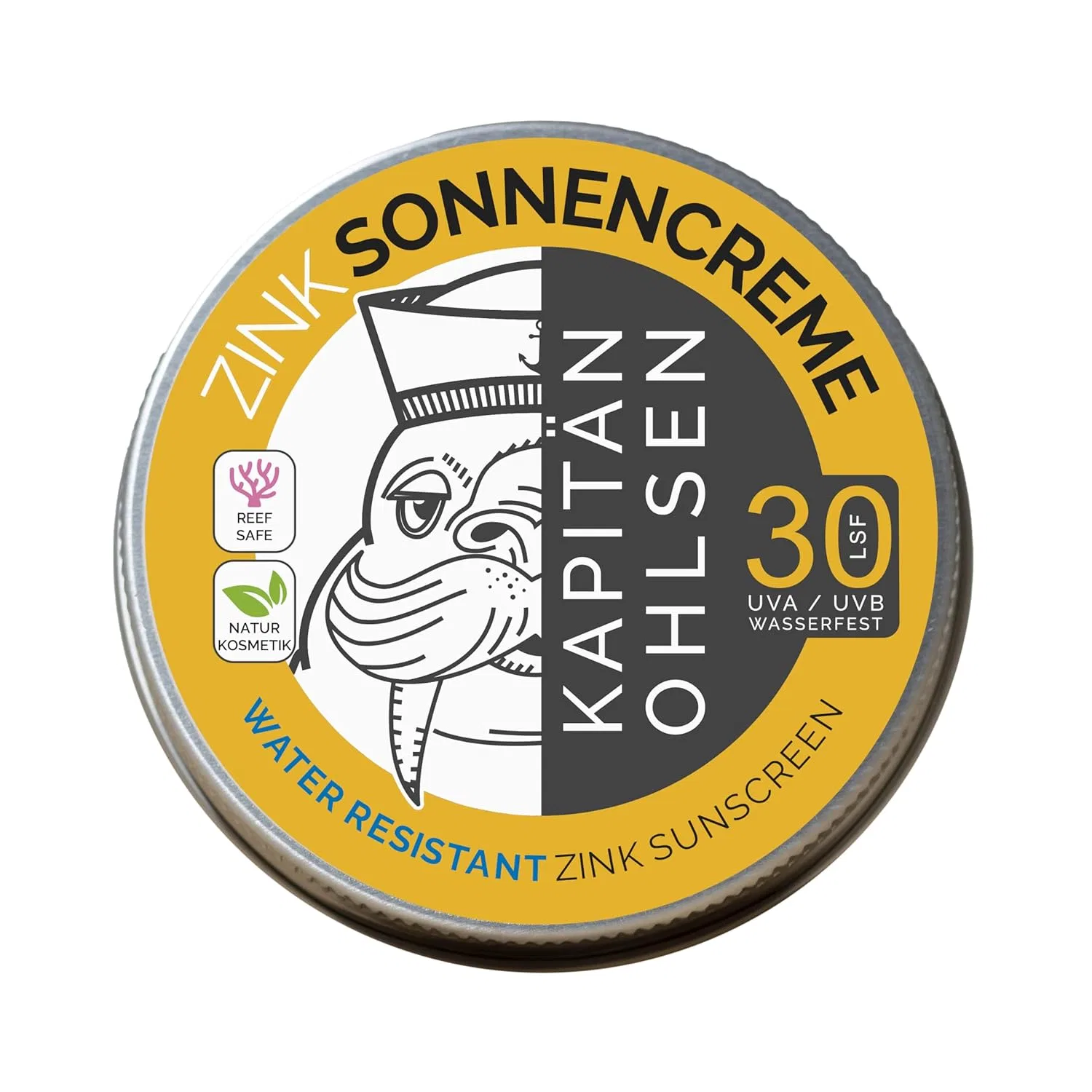 Натуральный солнцезащитный крем с цинком SPF 30, 90 г Kapitän Ohlsen