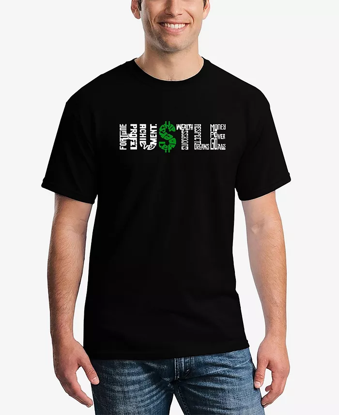 

Мужская футболка Word Art Hustle LA Pop Art, серый
