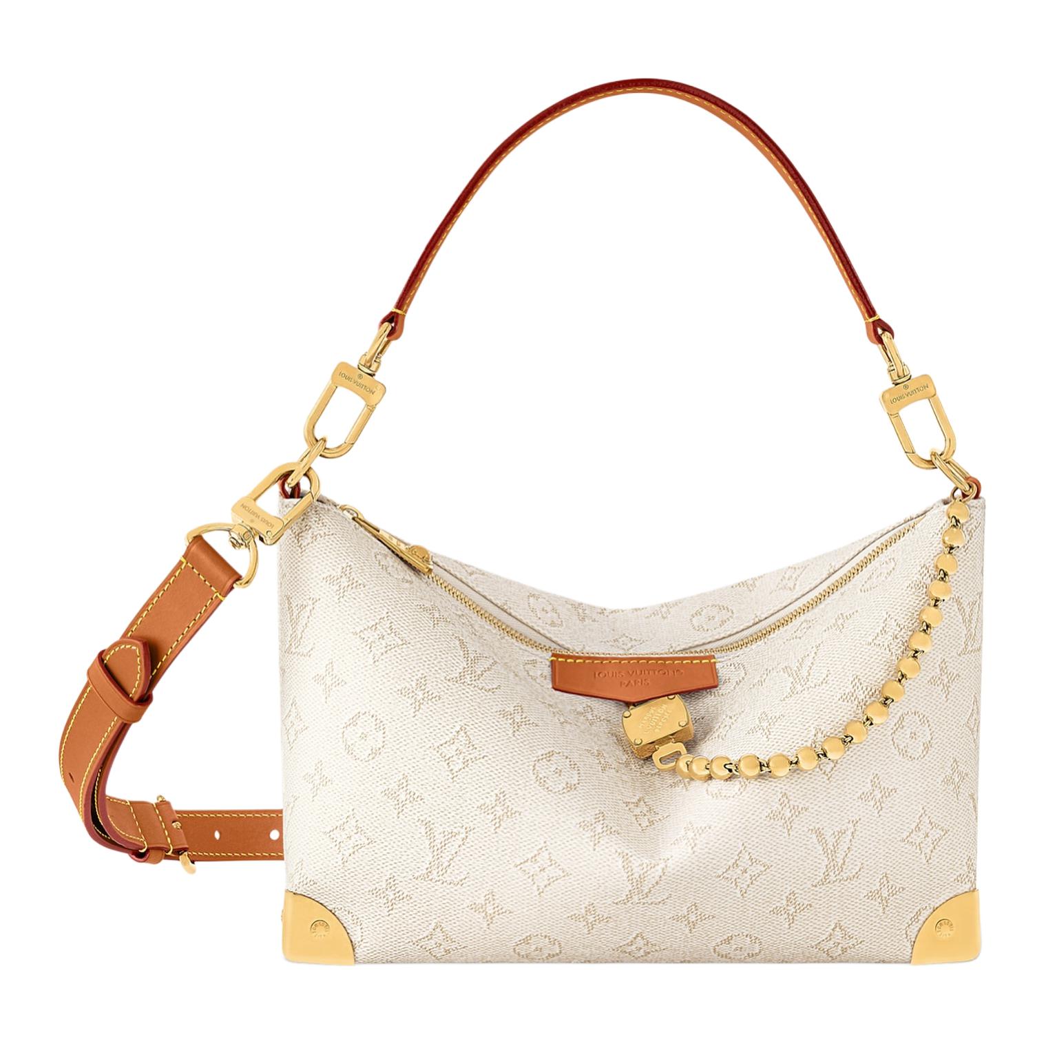 

LOUIS VUITTON Мужская наплечная сумка через плечо из монограммного наследия с покрытием из ткани экрю