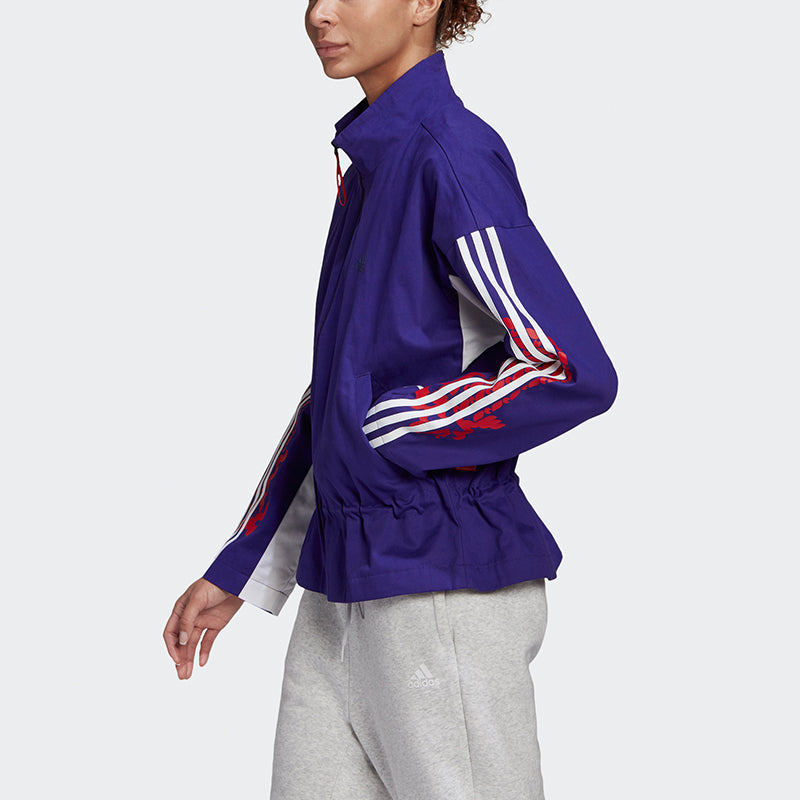 Куртка (WMNS) adidas CNY New Year Half Zip Sports Jacket 'College Purple' — фото 4
