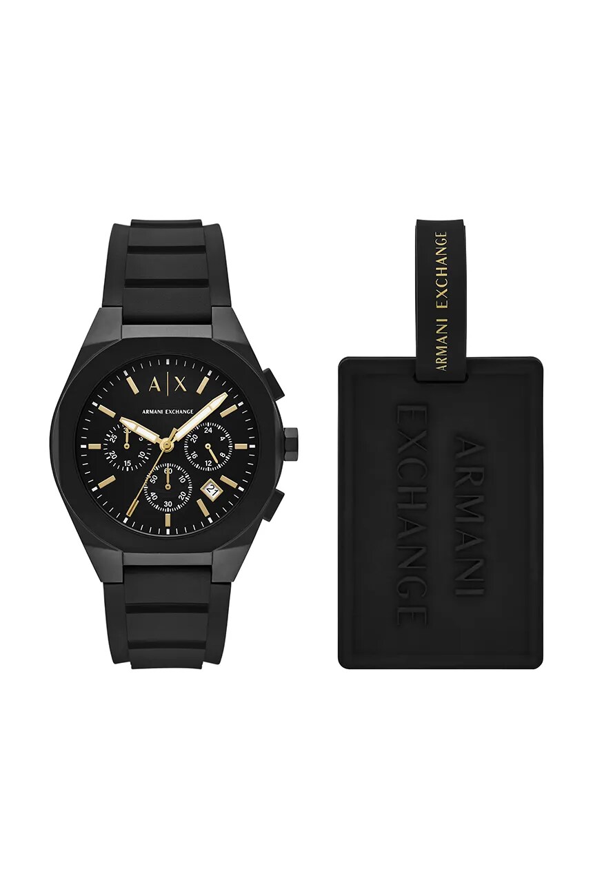 

Часы и багажная бирка RAFAEL Armani Exchange, черный