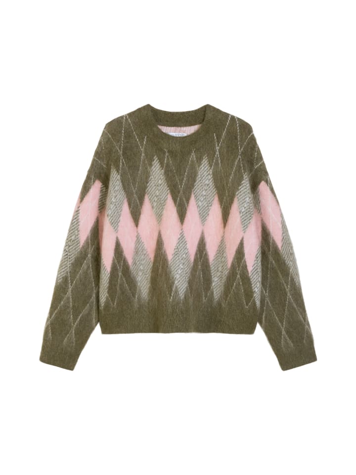 

Вязаный свитер свободного кроя темно-зеленого цвета Marc O'Polo DENIM