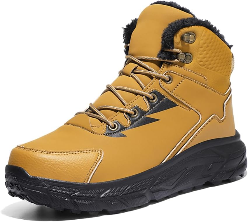 

Мужские зимние ботинки повседневные теплые с отделкой из плюша, легкие, водонепроницаемые, для походов и прогулок на свежем воздухе Asifn, желтый