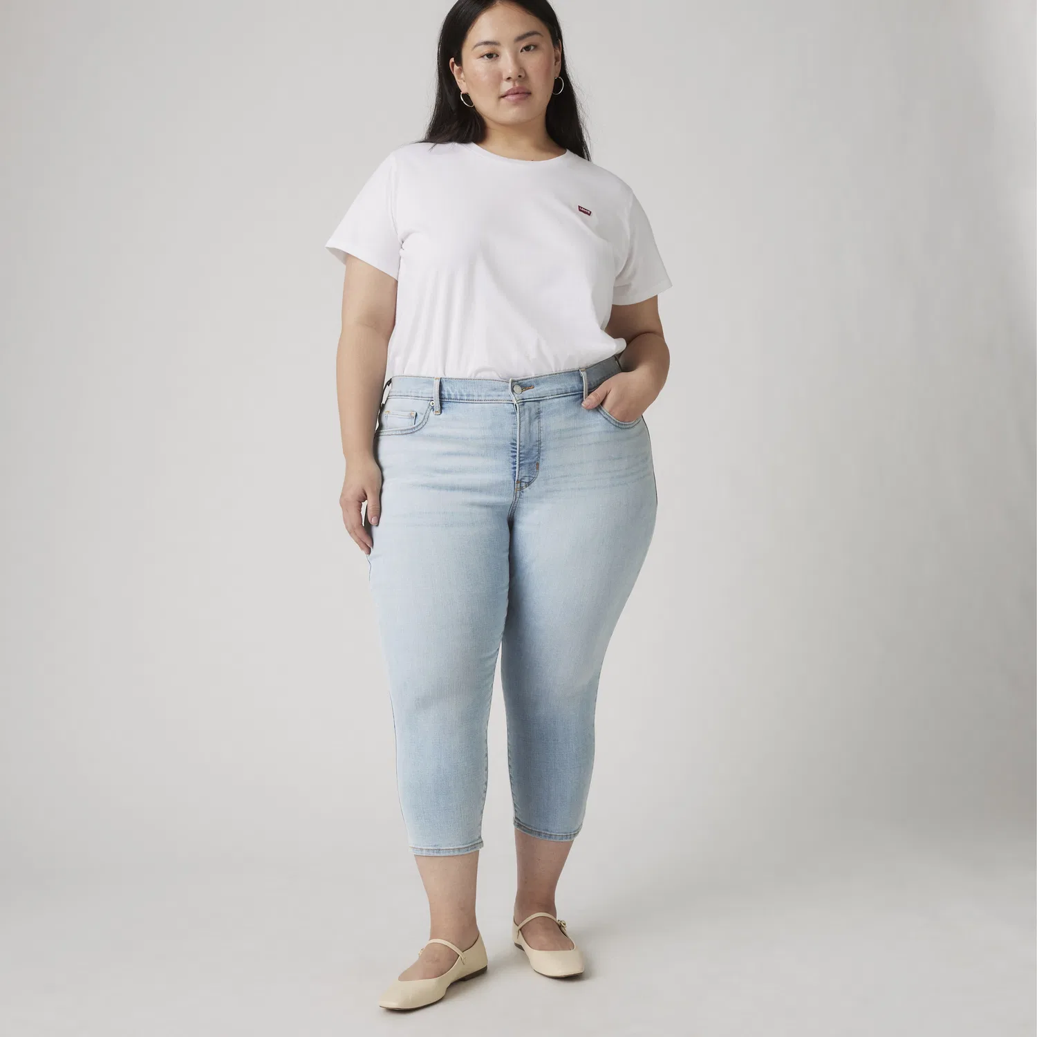 Женские джинсы-капри с зауженными штанинами 311 Levi's, Light Wash