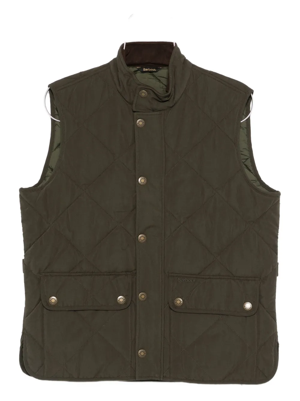 

Стеганый жилет с карманами Barbour, зеленый