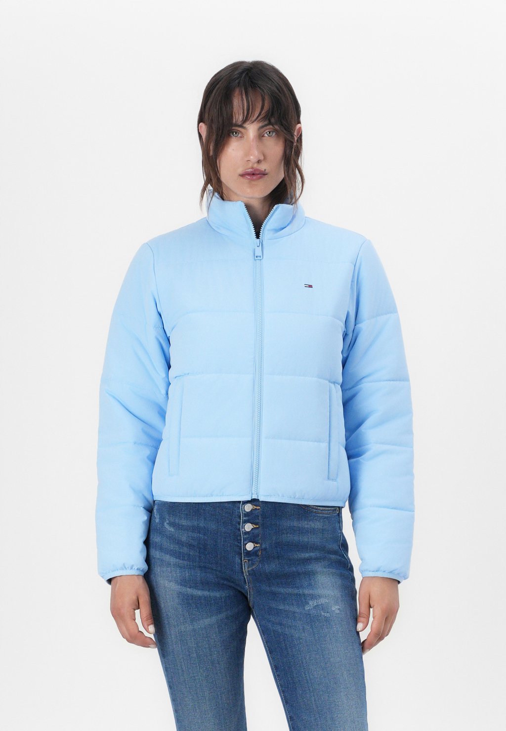 

Легкая куртка PADDED JACKET UNISEX Tommy Jeans, светло-голубой