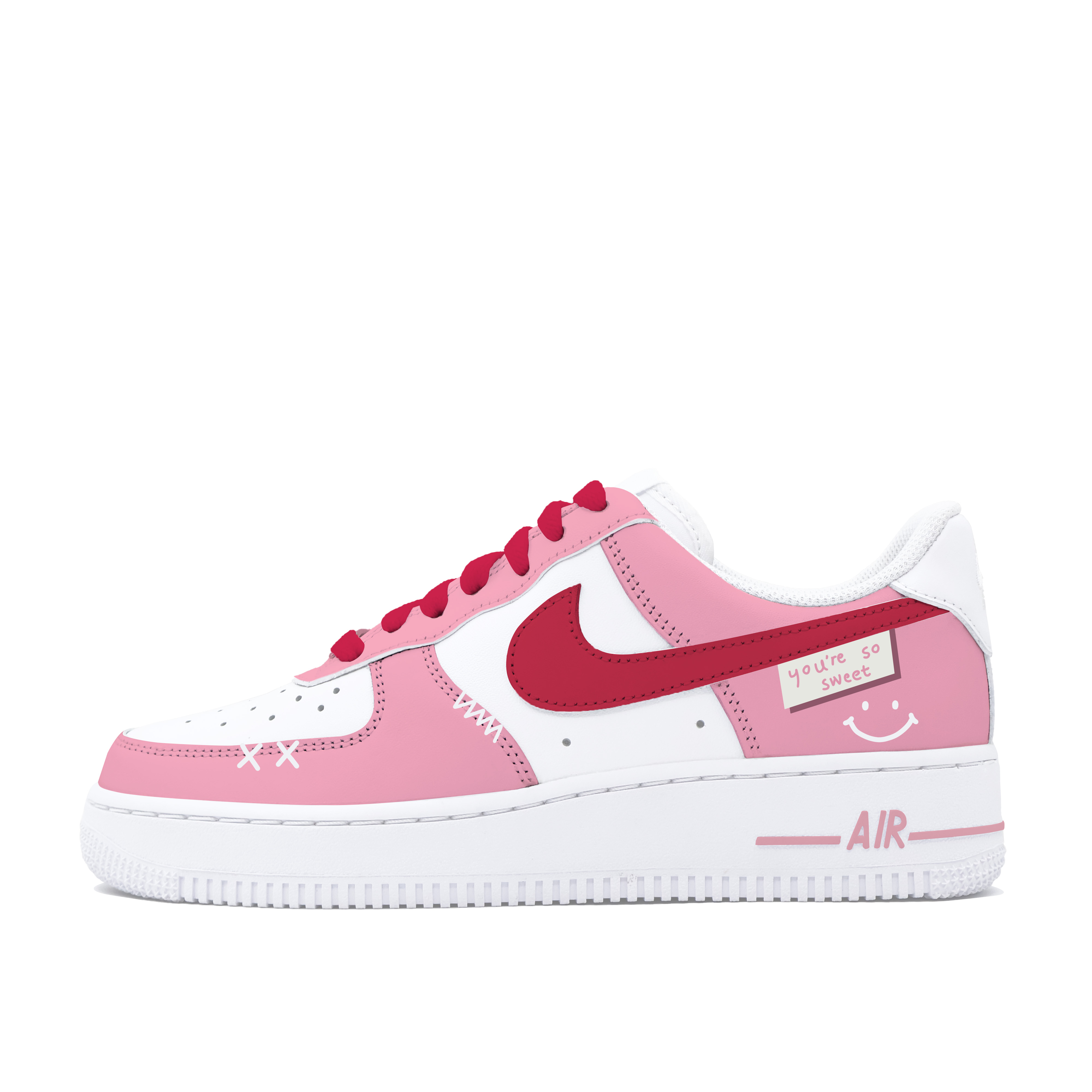Nike Кроссовки для скейтбординга Air Force 1 с защитой от скольжения, женские, розовые