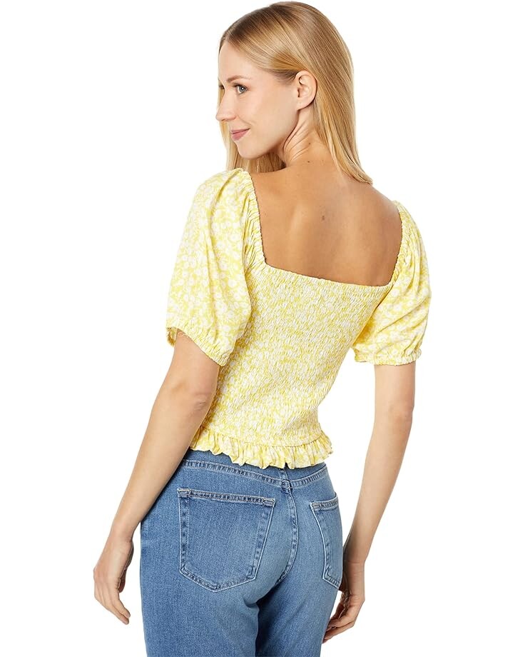 

Топ Lost + Wander Sweet Summer Daze Top, цвет Yellow White Floral