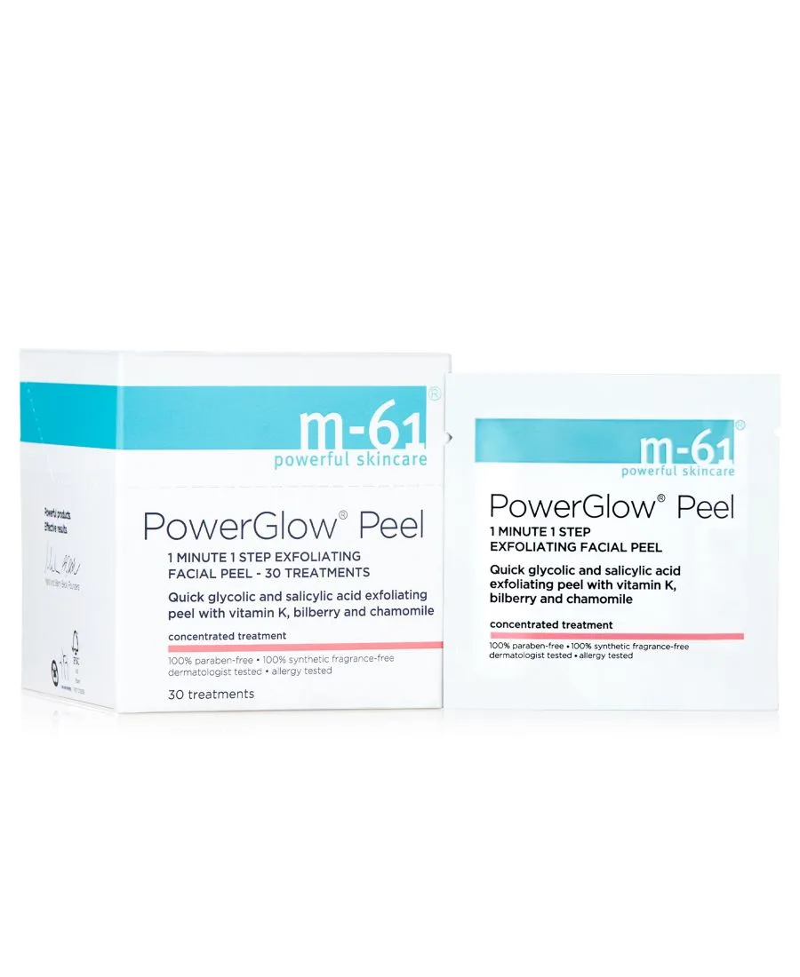 Пилинг для лица PowerGlow Peel 1 Minute 1 Step Exfoliating Facial Peel, 30 процедур M-61 by Bluemercury, None